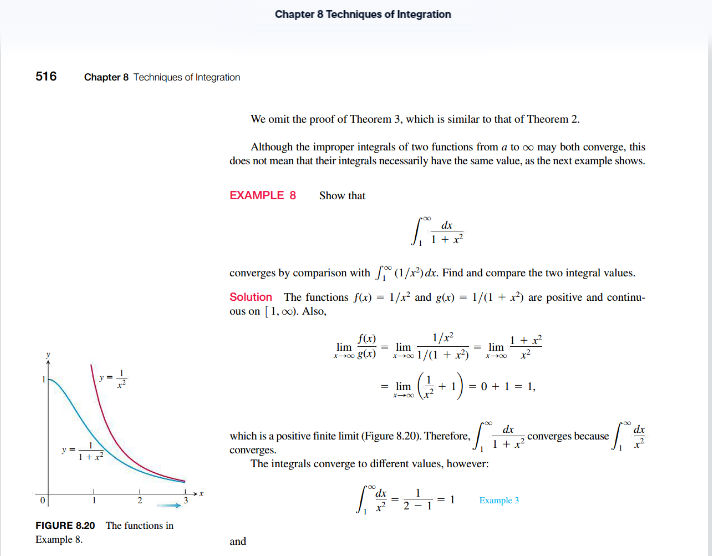 the major issues is whether an improper integral converges {i.e. has a