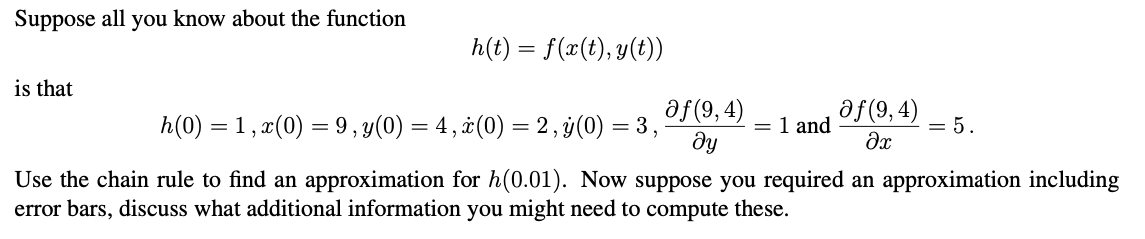  Suppose all you know about the function W) = 19(36): mm