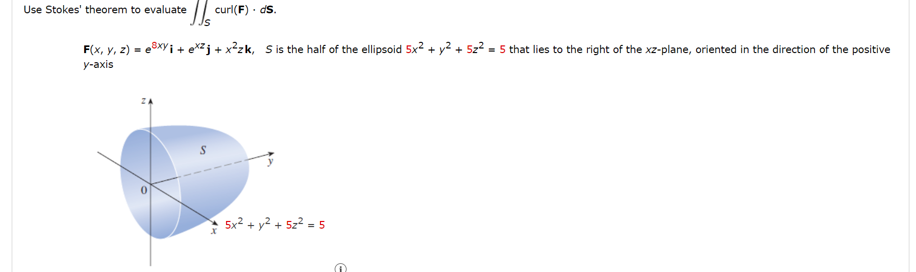 field F and the oriented surface S. In other words, find the