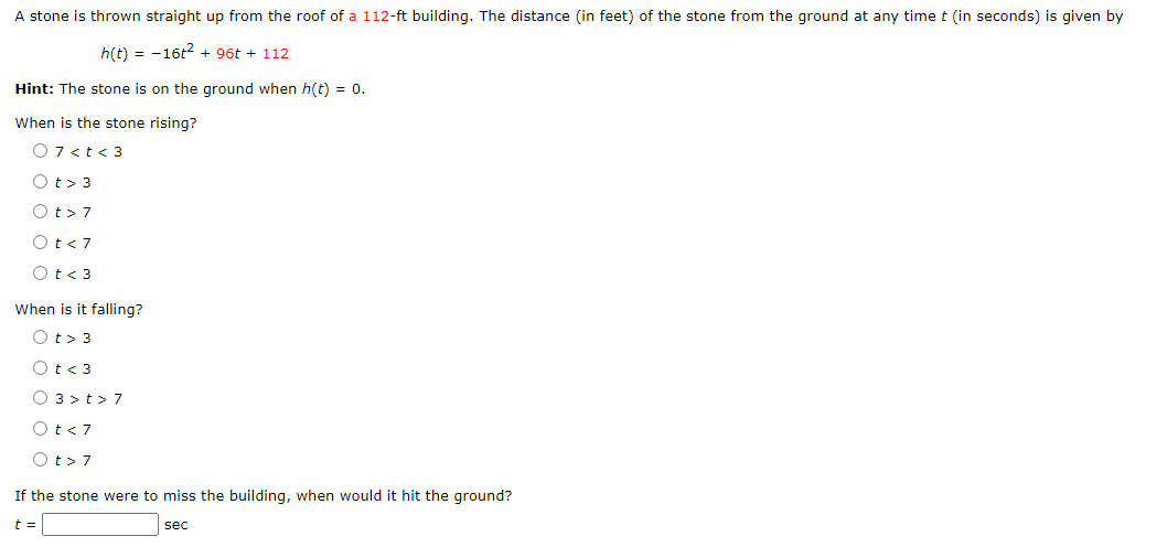 it is decreasing. (Enter your answers using interval notation. If the answer