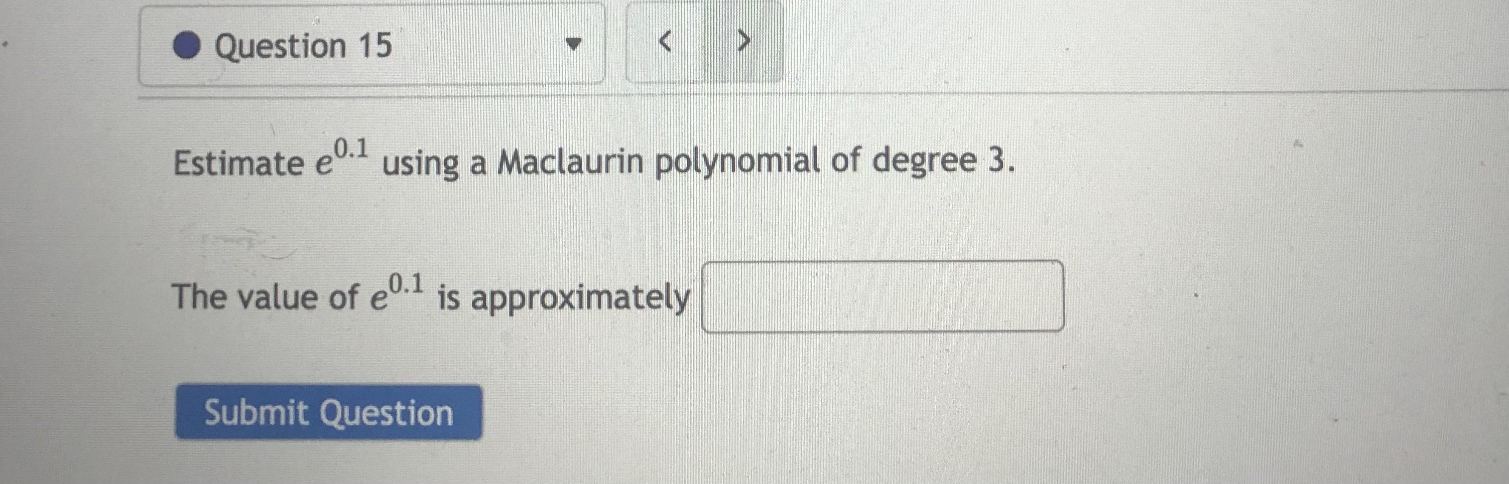 The value of el is approximately Submit