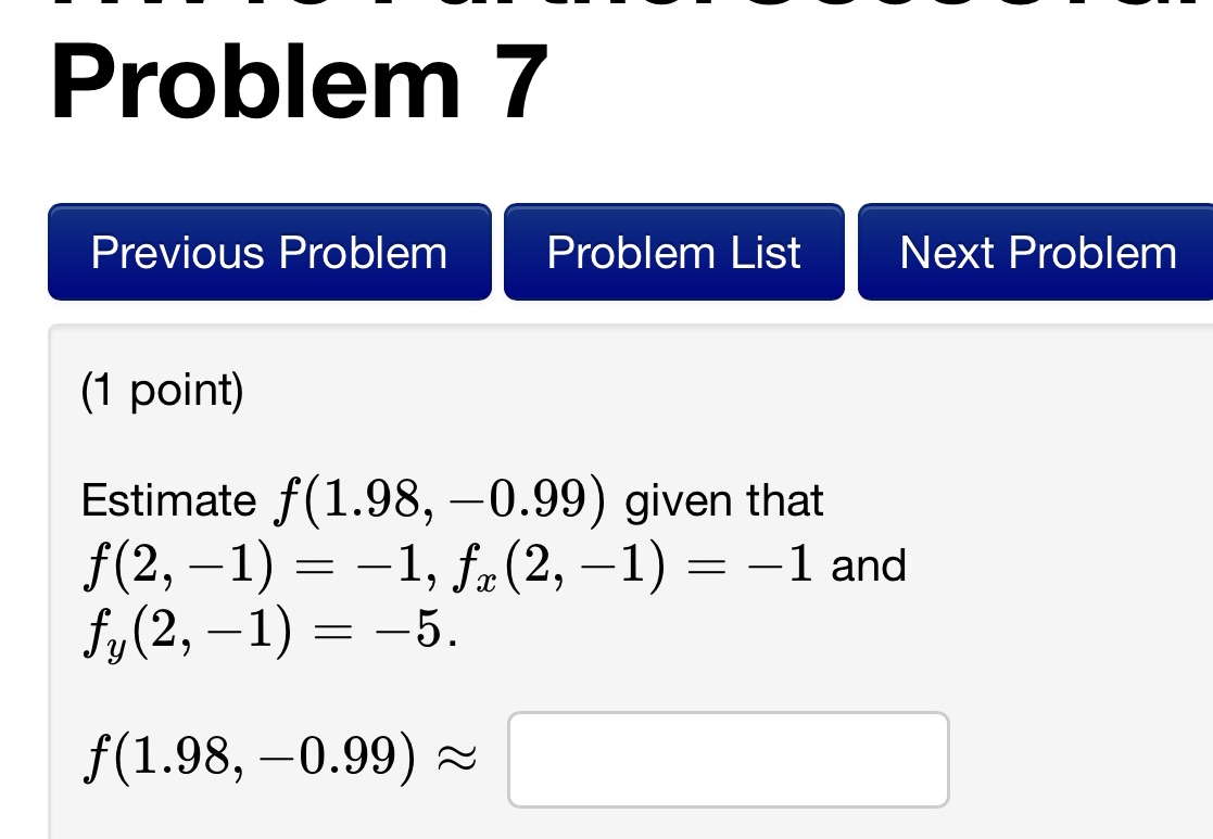 also type out final answer, thank you! Problem 7 Previous Problem Problem