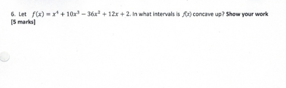 6. Let for) = x\" + 1m:3 363:2 + 12.1: +
