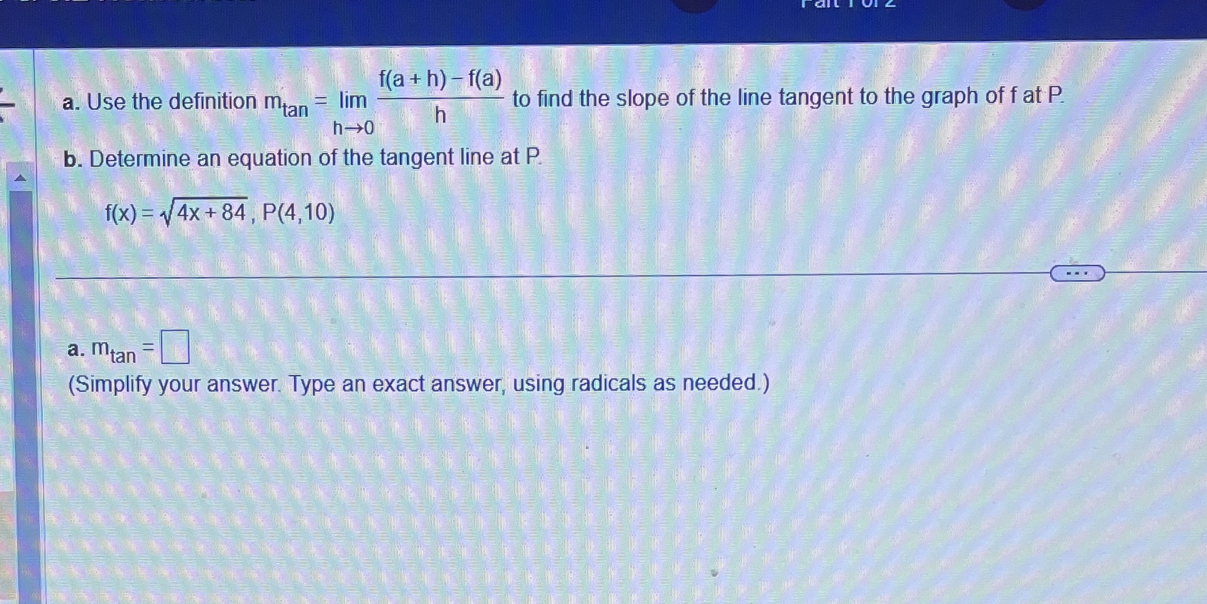  f(ath) - f(a) a. Use the definition mig= lim to find