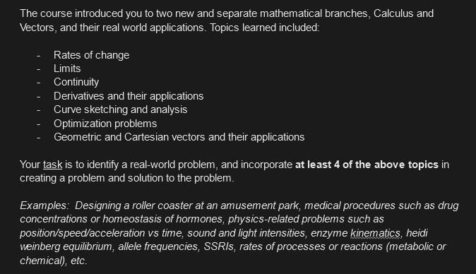 situation. Design an equation/problem for it and provide a solution to it.