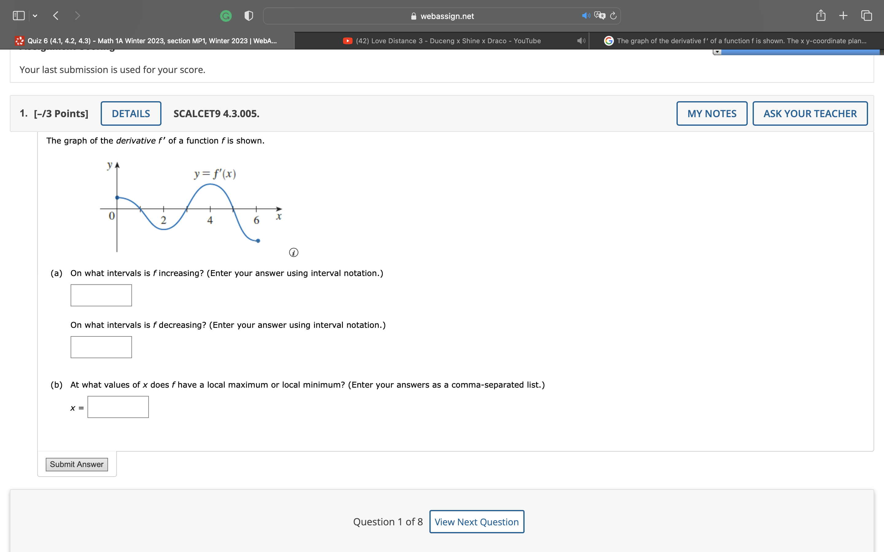  G webassign.net + Quiz 6 (4.1, 4.2, 4.3) - Math 1A