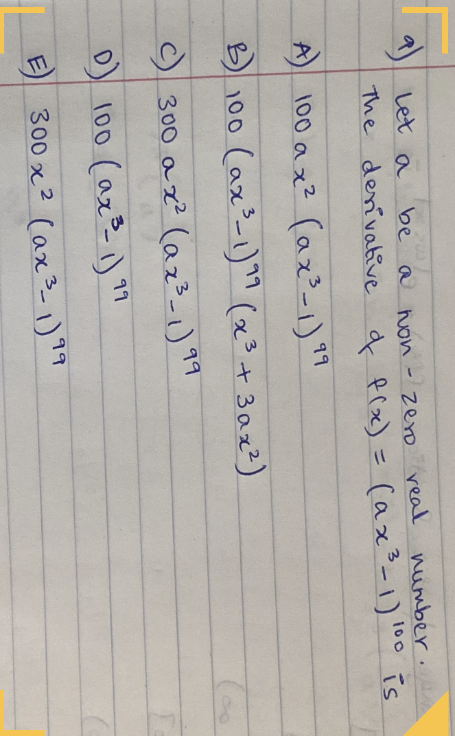 Let a be a non - zero real number . The