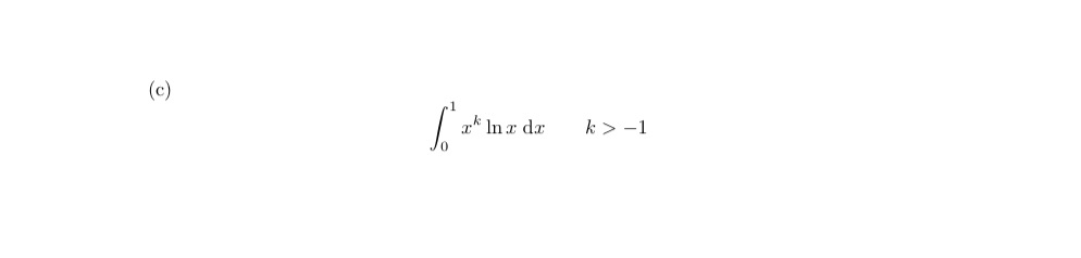 Answer part (c) & (d)(d) Show that the integral in part