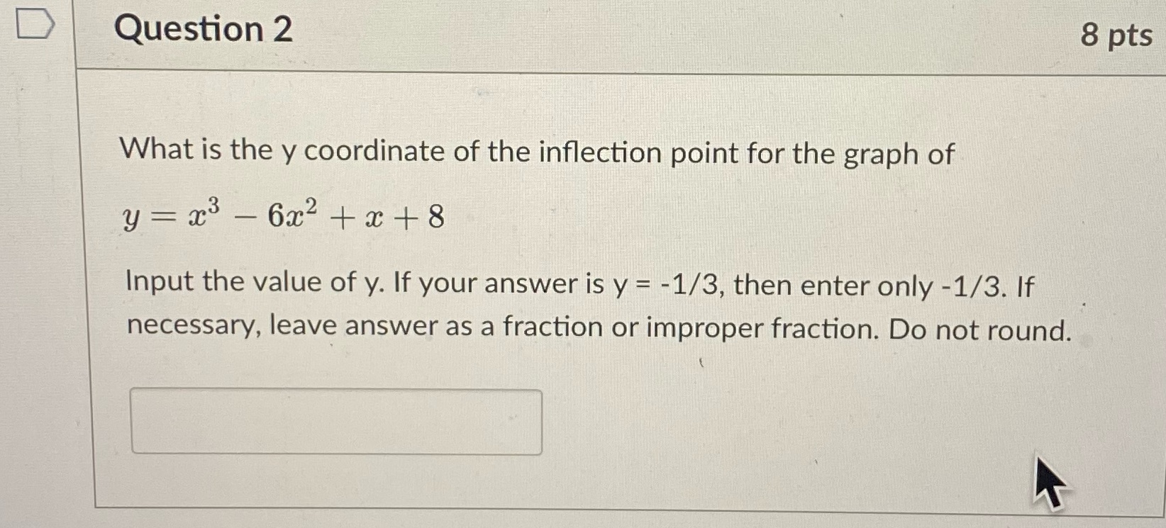 the inflection point for the graph of y = 23 - 6x2