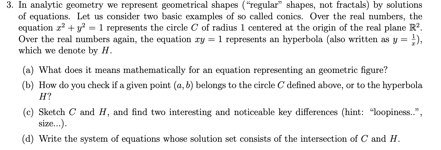 fractals) by solutions of equations. Let us consider two basic examples of