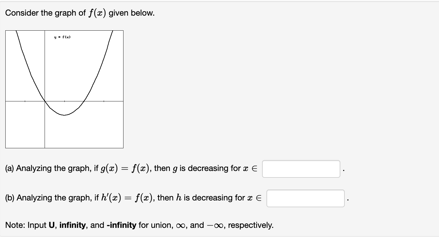 E Note: Input U, infinity, and -infinity for union, co, and 00,