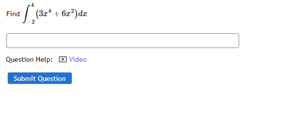 Endpoint approximation with 6 subdivisions. Submit QuestionQuestion 10 If in p(w)dw =