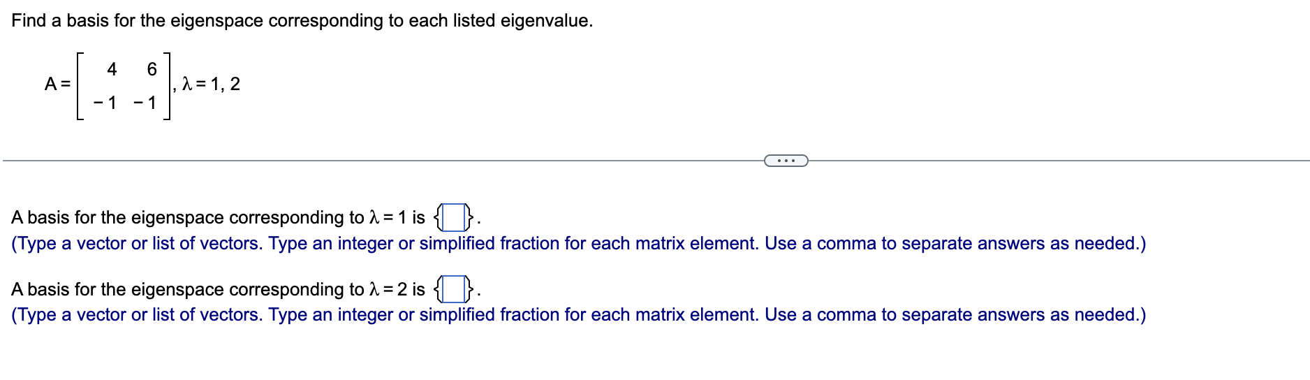 of typical trajectories. 10 6 A= 3 6 Choose the correct general