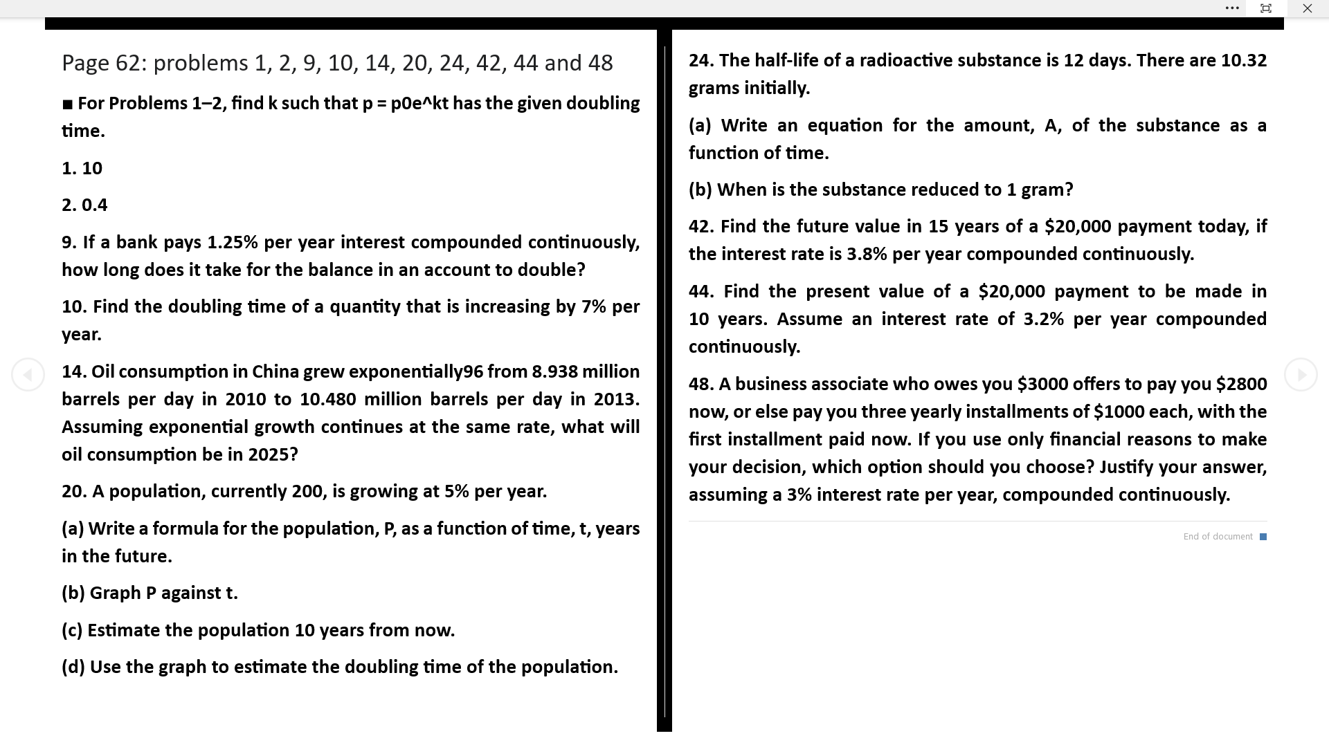  need help with the following with explanation Page 62: problems 1,