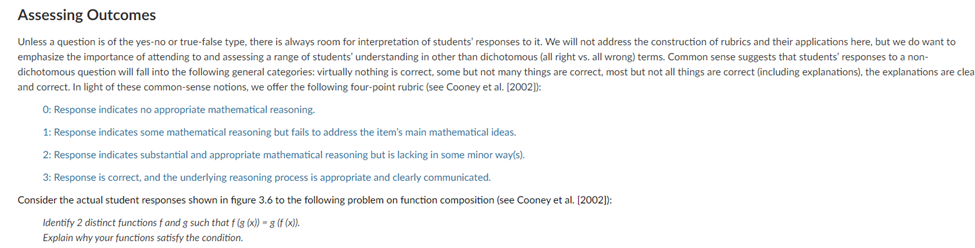 score would you assign to each of the students' responses in figure