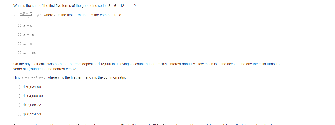 the common ratio, r? 16, 4, 0; 7 = 4 16, 4,