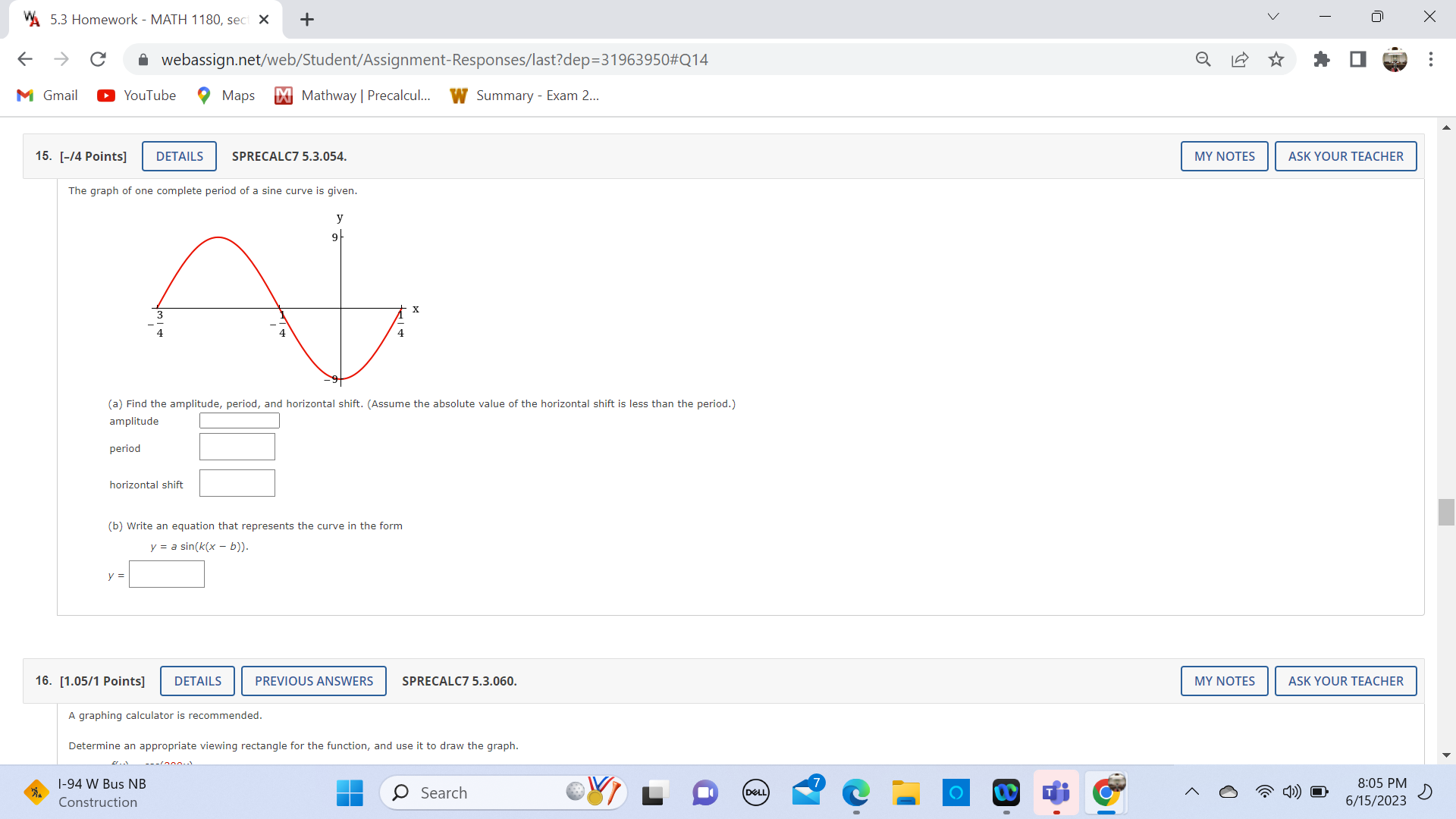 W Summary - Exam 2... If a function fis periodic with period