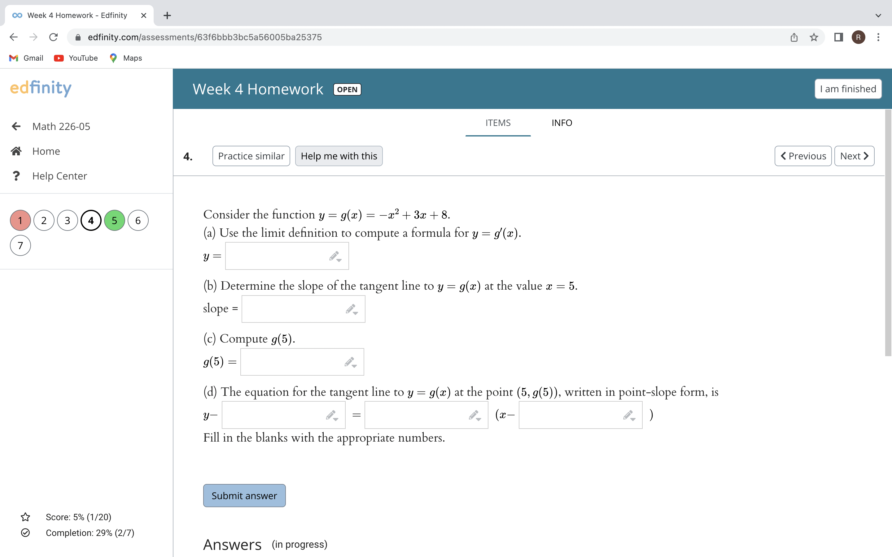 6 14 10 + 6 2 10 Let v(t) denote the velocity