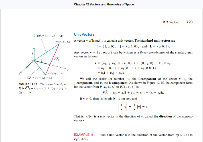 VectorsAnswer Only Exercise 3 by using a screenshot provided Calculus Pearson textbook.