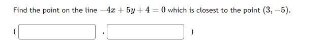 = [I 1which is closest to the point [3, 5}