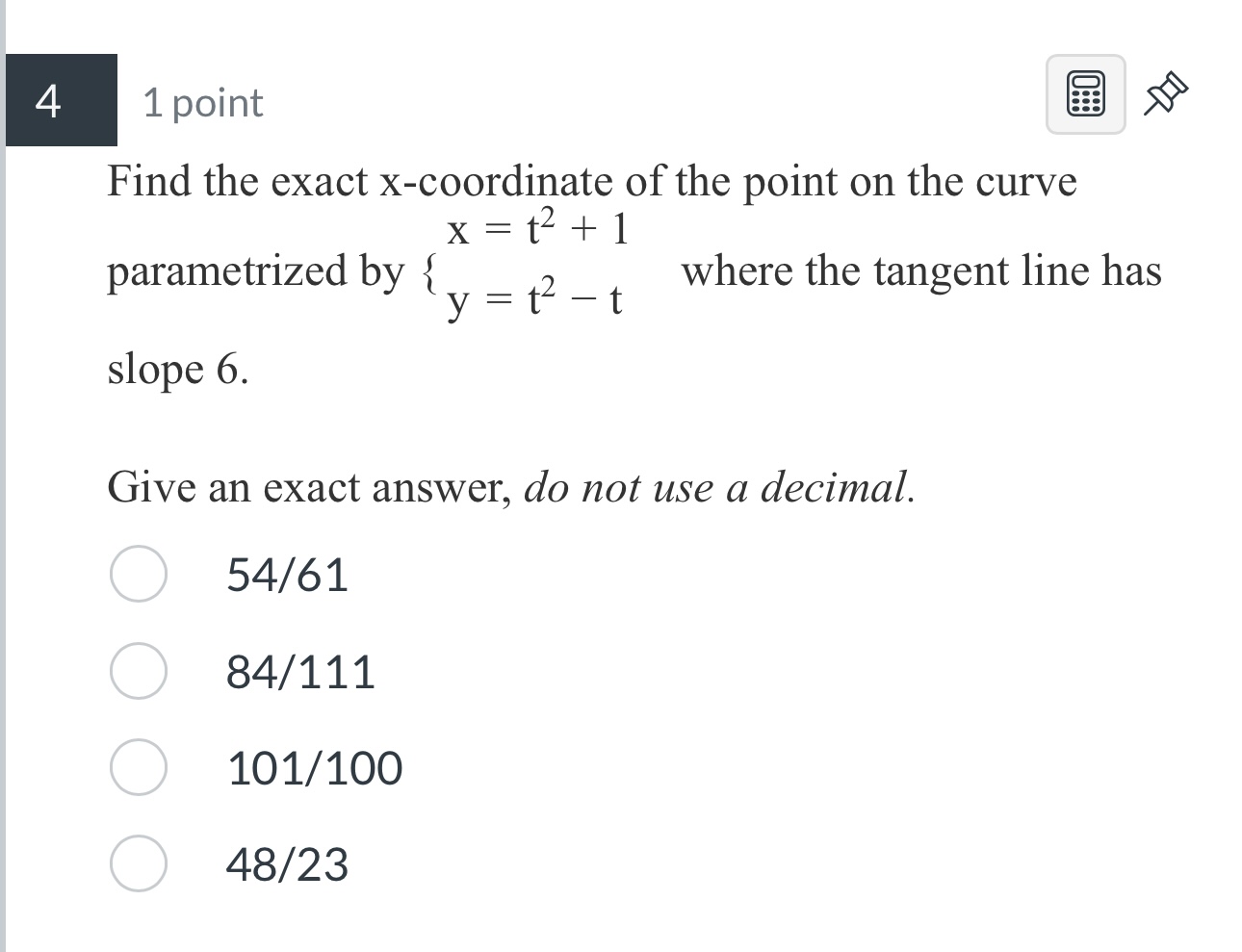 = t2 + 5 y = t2 + t which the tangent