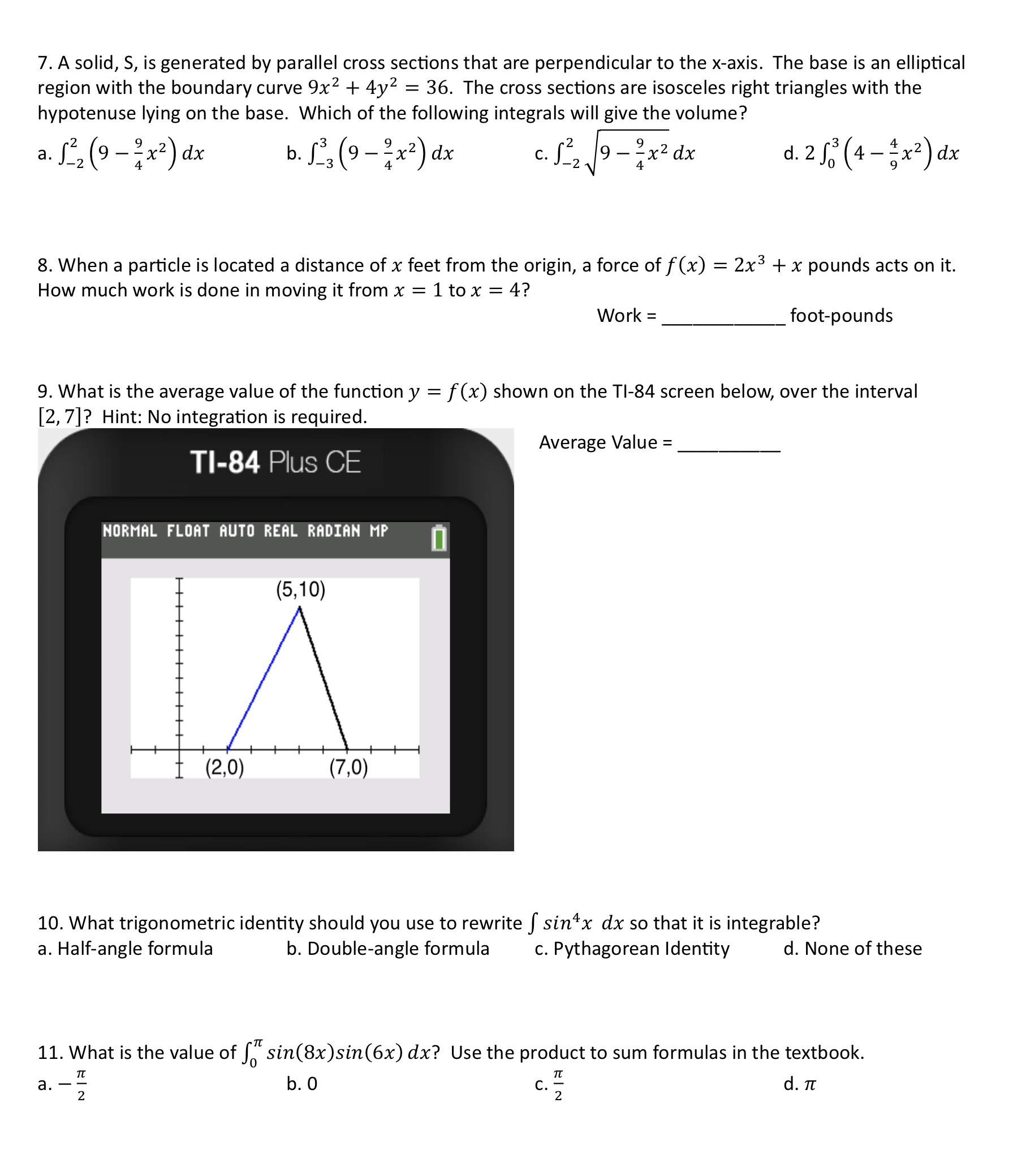 - f -dx by using a U-substitution, which choice for U would