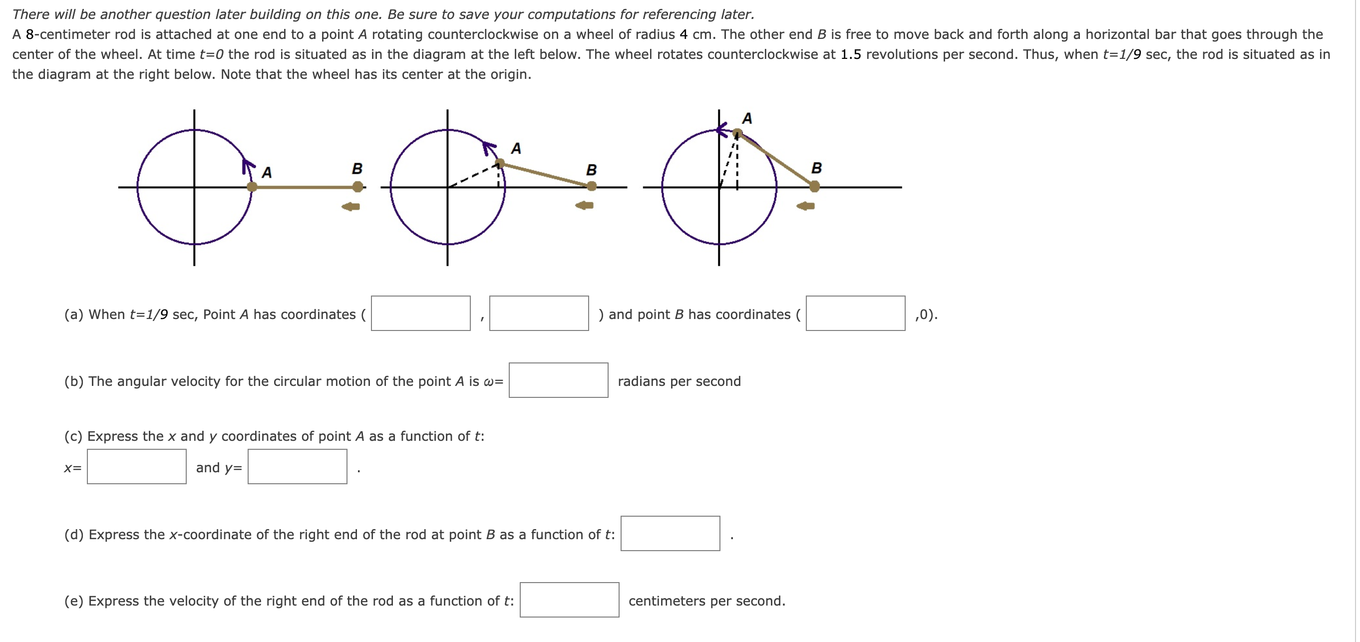 referencing later. A 8-centimeter rod is attached at one end to a