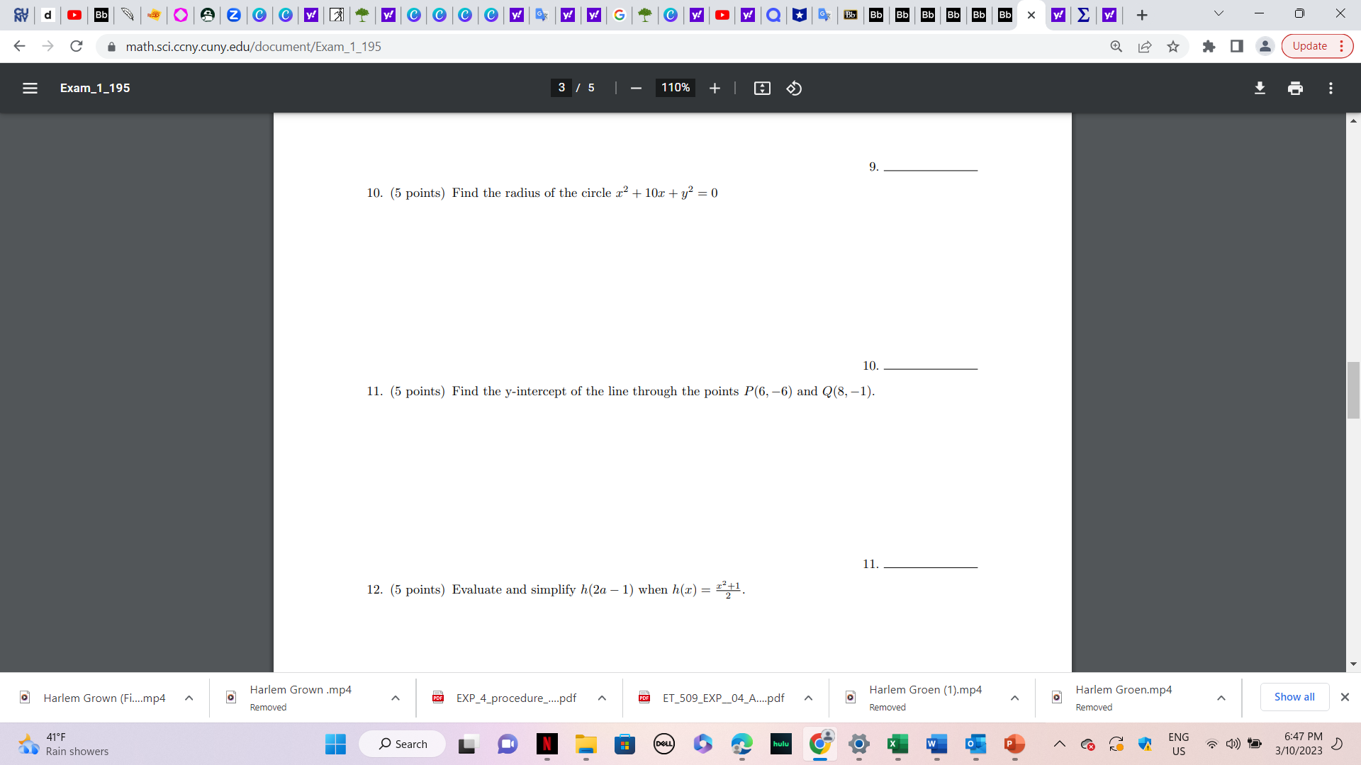 Removed Removed Removed 41.F N 6:47 PM Rain showers Search (DELL hulu