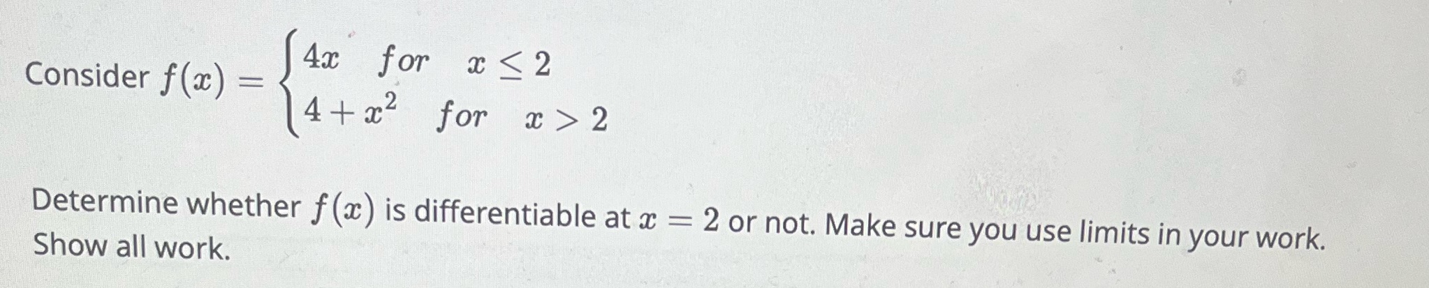  How to solve this question 4x for a 2 Determine whether