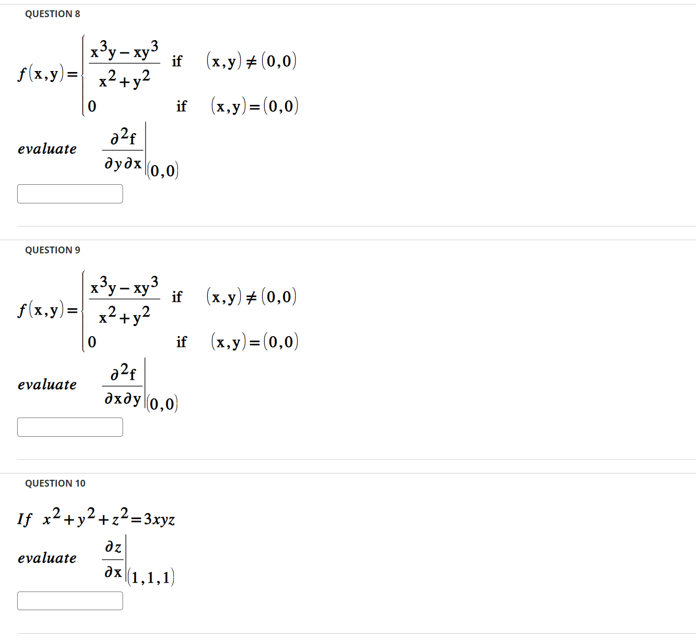 (0,0) f ( x, y ) = x2+ y 2 0 if
