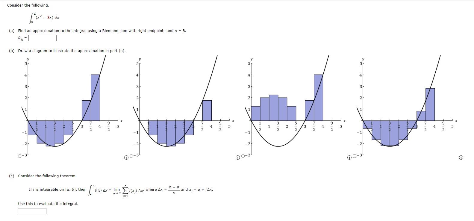 with right endpoints and n = 8. Ra = | (b) Draw