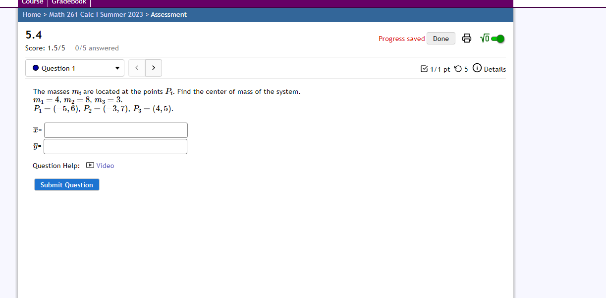 = 0, y = 1, x = y' , about the line
