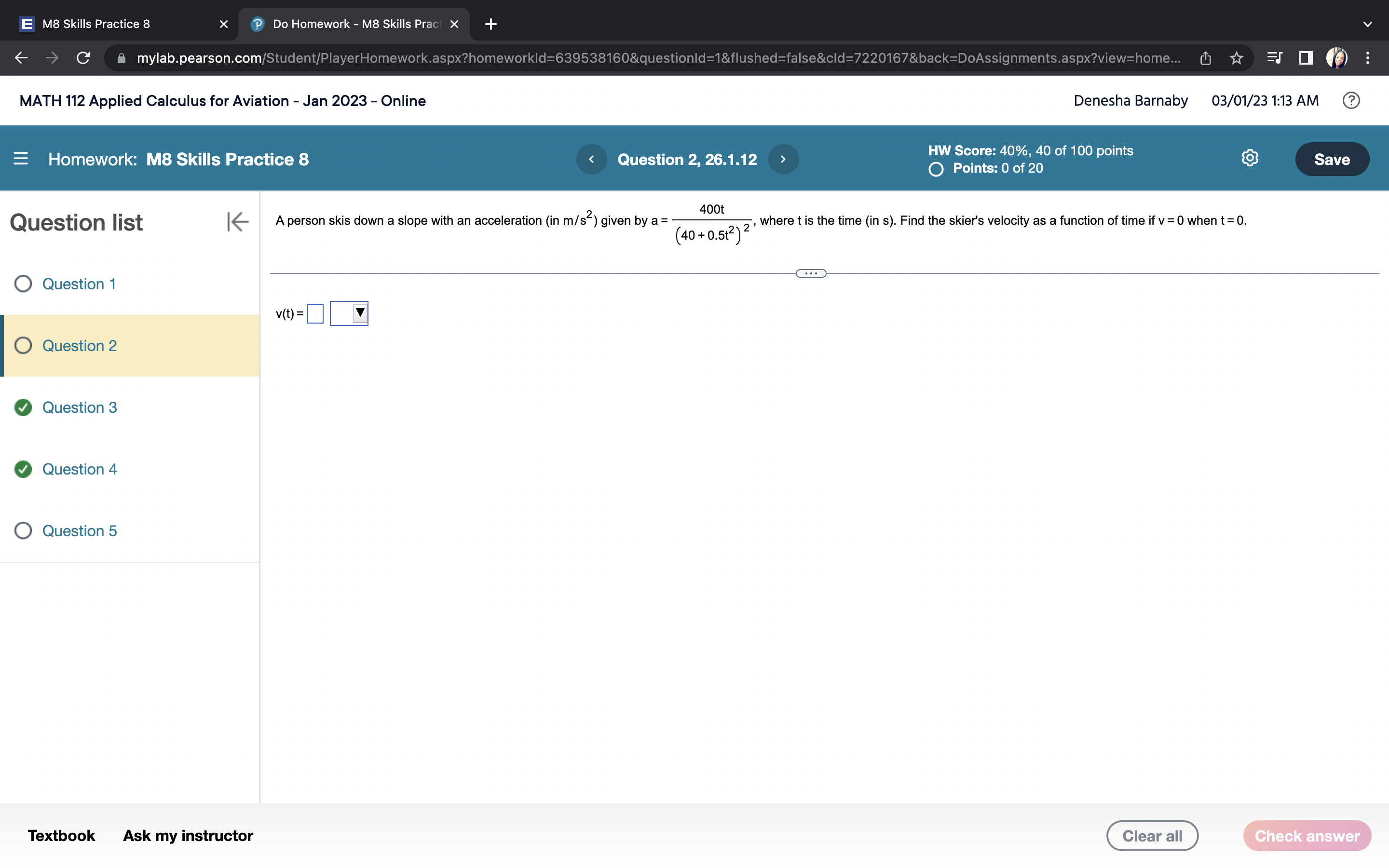 E M8 Skills Practice 8 X P Do Homework - M8