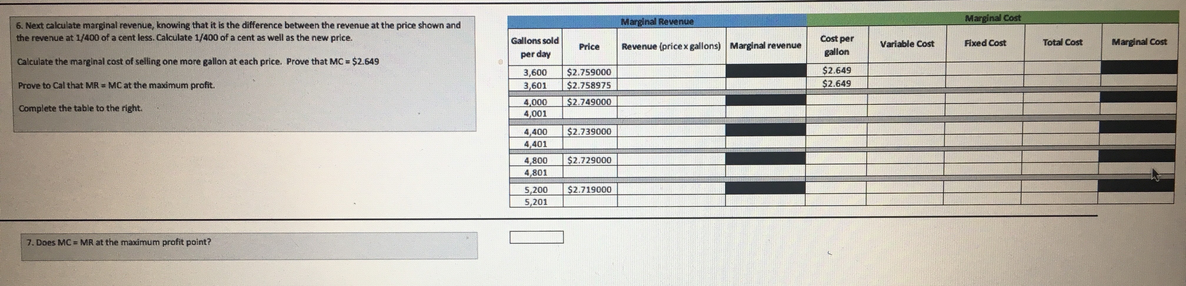 for the client to know how much oil to produce. The graph