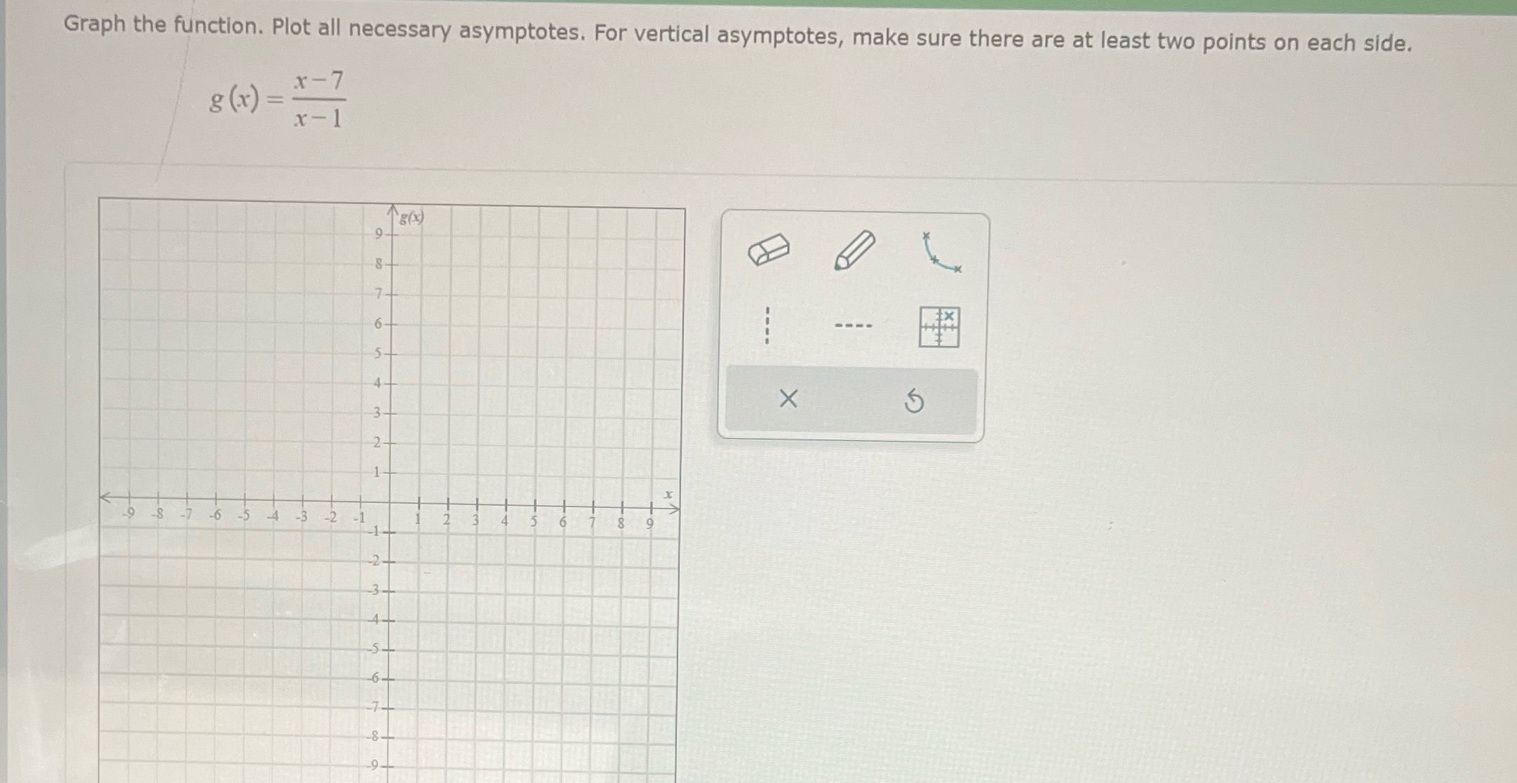 sure there are at least two points on each side. 8 (x)=*-7