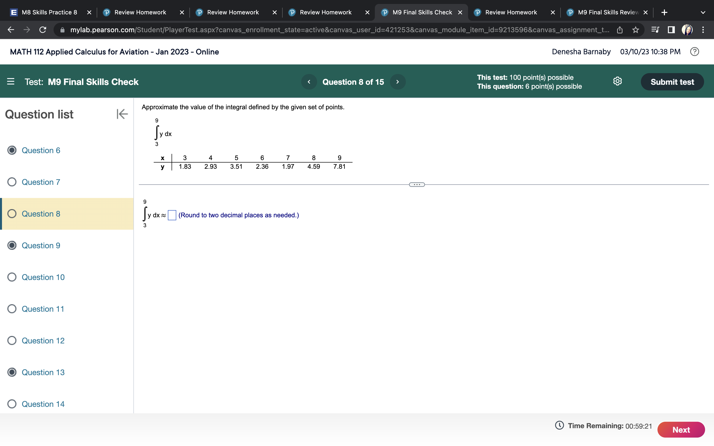 Review Homeworl X P Review Homework X P M9 Final Skills Ch