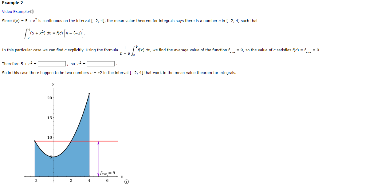 Example 2 Video Exampled' Since f(x) = 5 + x2 is continuous