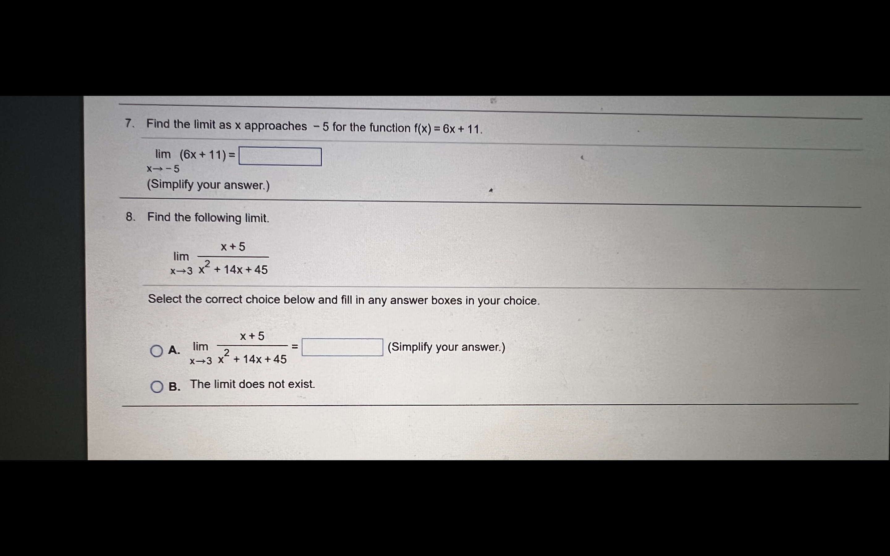 Choose the correct graph below. O A. O B. O c. OD.