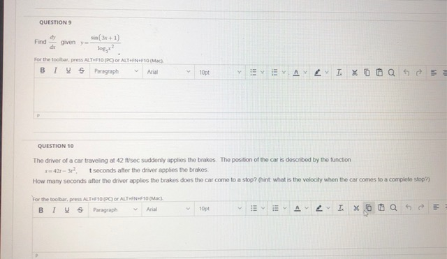 h For the toolbar, press ALT+F10 (PC) OF ALT+FN+F10 (Mac). B I