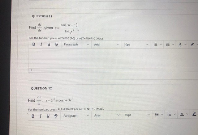 dr For the toolbar, press ALT+F10 (PC) OG ALT+FN+F10 (Mac] BIUS Paragraph
