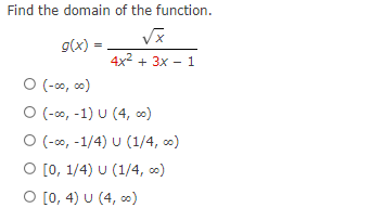 00) O (-1, 5] O (-00, 20)Given that lim f(x) = 4