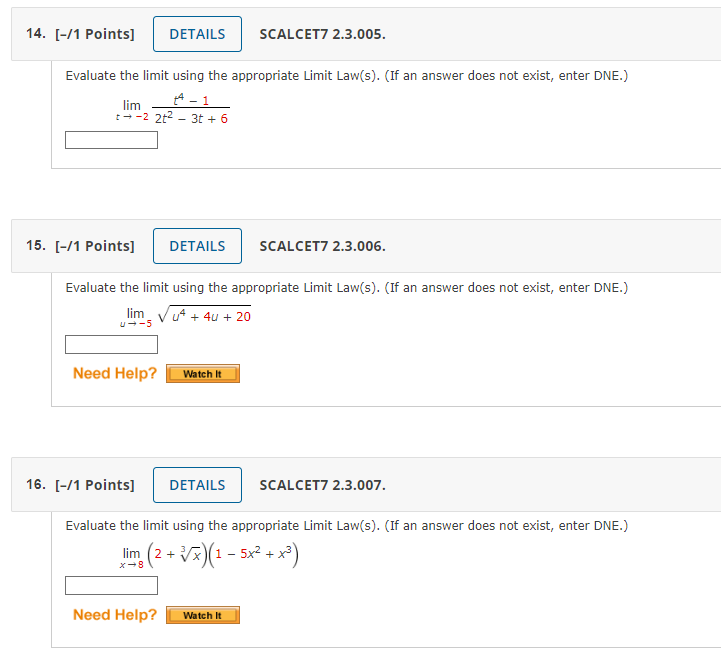 enter DNE.) (a) lim [f(x) + 5g(x)] x - 3 (b) lim