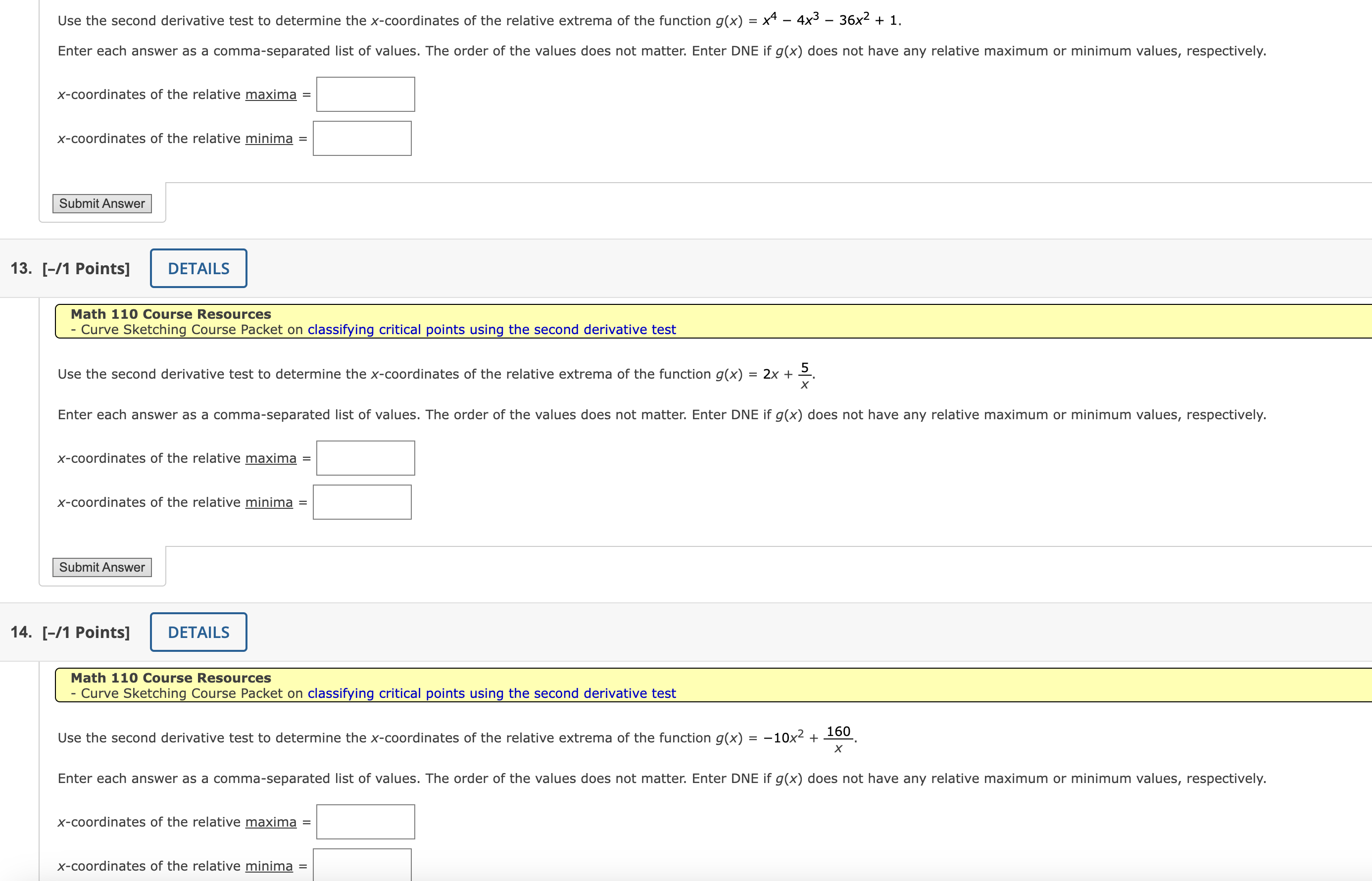 answer does not exist, enter DNE. f is concave up on f