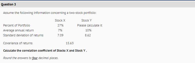  Please use excel when explaining the answers Calculate the correlation coefficient