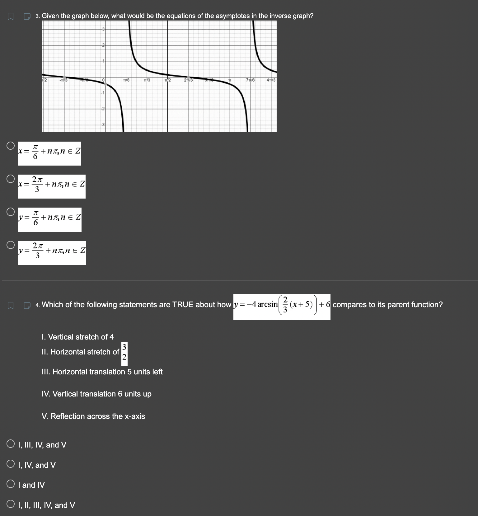 the function's inverse? -11/2 SXSX O All real numbers All values of