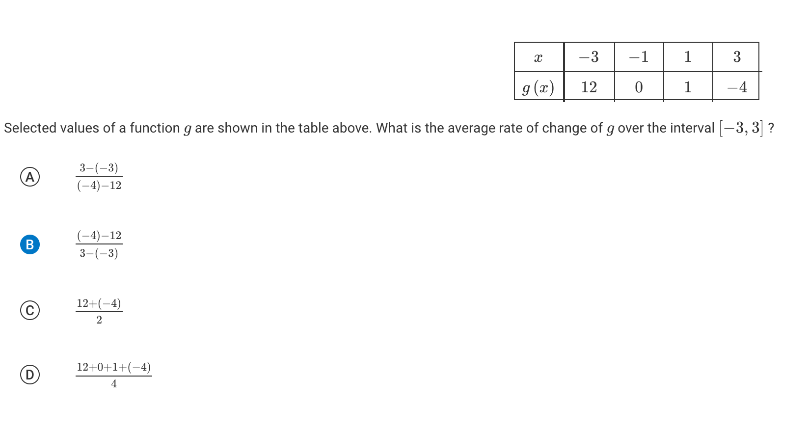 a + csc . Which of the following expressions is the average