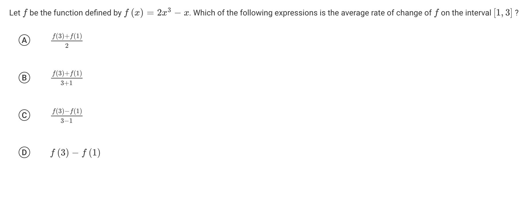 are shown in the table above. What is the average rate of