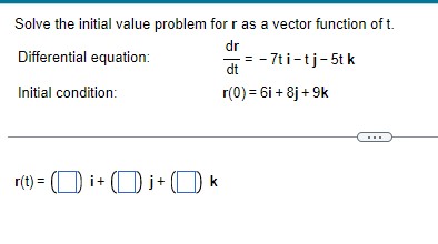 (3 sint) j+ (sect) k] at. - 1/4 The result is +