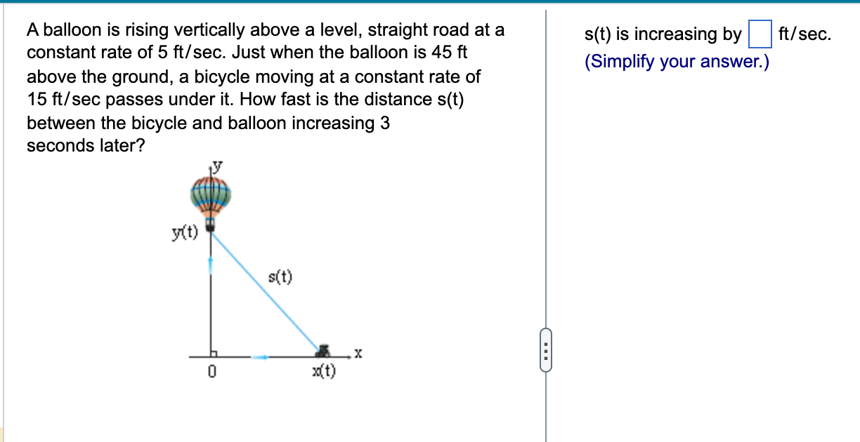 A balloon is rising vertically above a level, straight road at