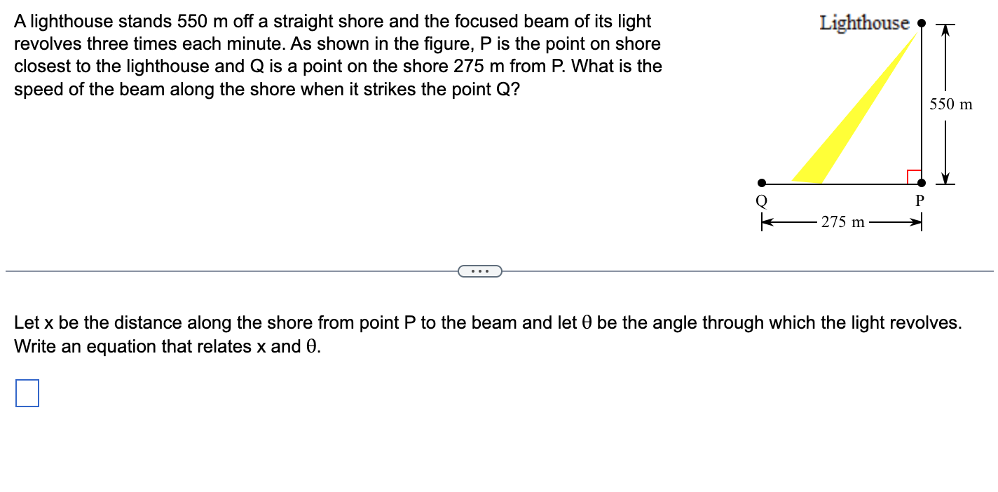 exact answer, using it as needed.) 8"A light shines from the top